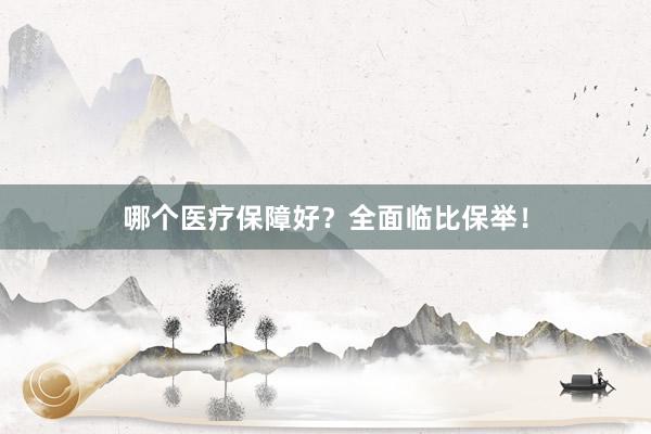 哪个医疗保障好？全面临比保举！