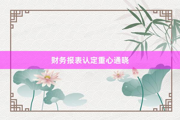财务报表认定重心通晓